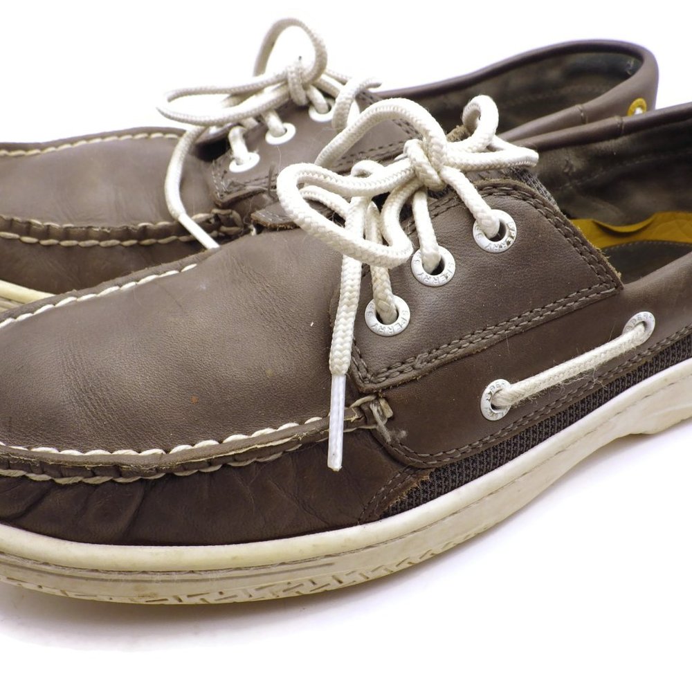 Sperry Topsiders/ Medium Gray Leather/ Men's Size 9